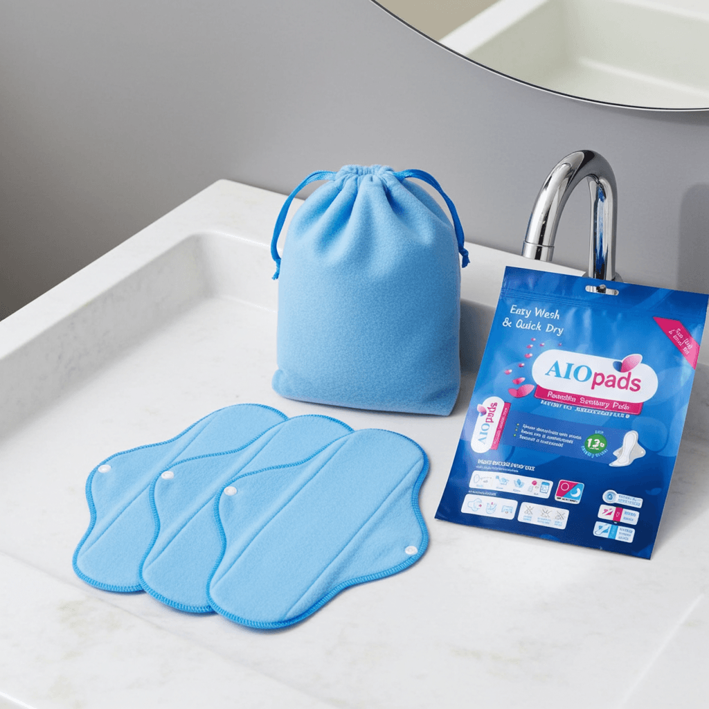 Photo 12 — AIOpads – Serviettes Hygiéniques Lavables Réutilisables | Pack de 5 + Pochette