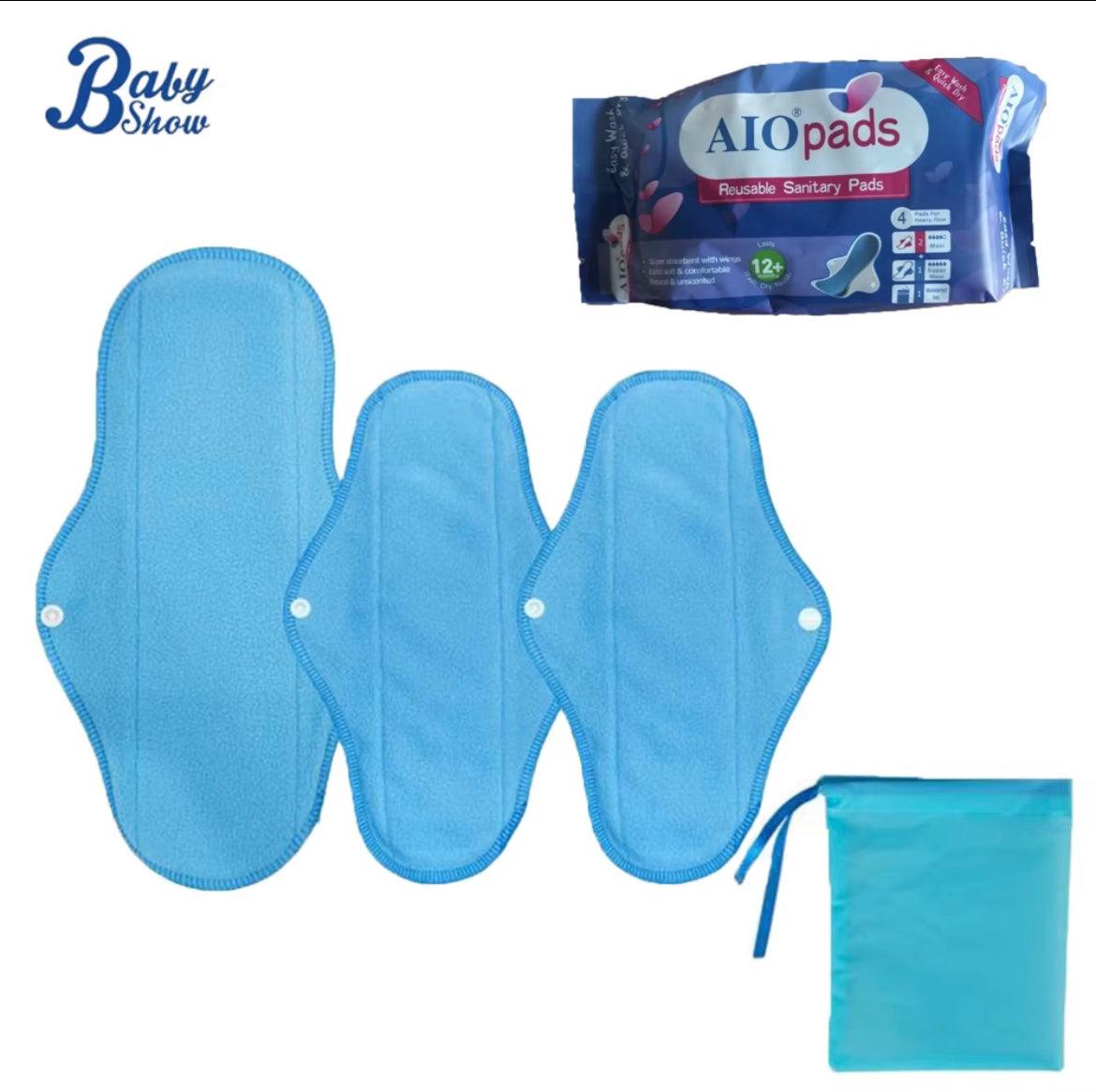 AIOpads – Serviettes Hygiéniques Lavables pour Adolescentes | Pack de 3